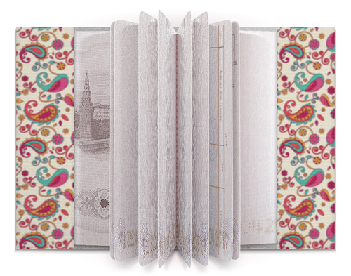 Заказать обложку для паспорта в Москве. Обложка для паспорта Пейсли (Яркий) от Аня Лукьянова - готовые дизайны и нанесение принтов.