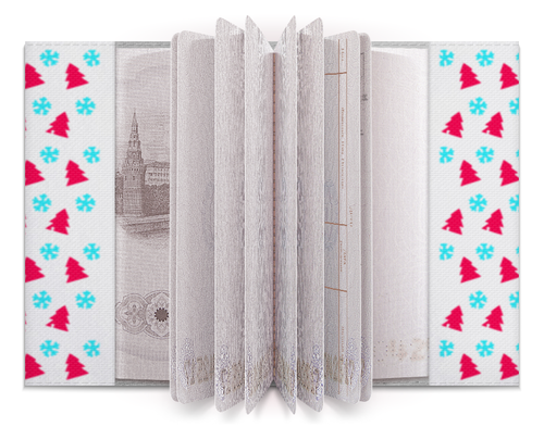 Заказать обложку для паспорта в Москве. Обложка для паспорта С новым годом! от FireFoxa - готовые дизайны и нанесение принтов.