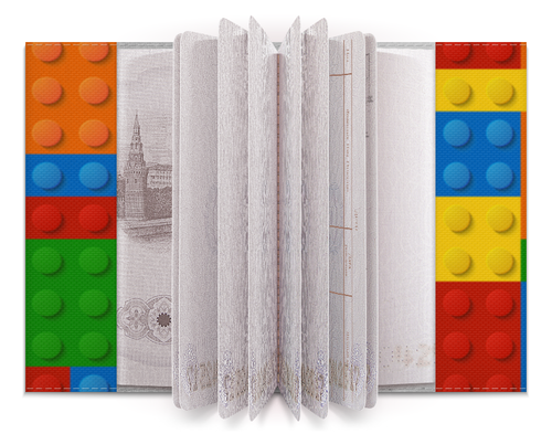 Заказать обложку для паспорта в Москве. Обложка для паспорта Конструктор Лего от BeliySlon - готовые дизайны и нанесение принтов.