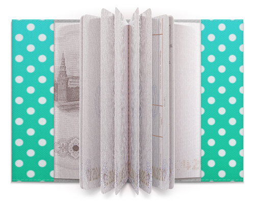 Заказать обложку для паспорта в Москве. Обложка для паспорта Белые кружки от bd-art  - готовые дизайны и нанесение принтов.