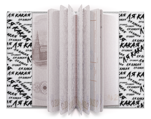 Заказать обложку для паспорта в Москве. Обложка для паспорта ЛЯ КАКАЯ  от DESIGNER   - готовые дизайны и нанесение принтов.