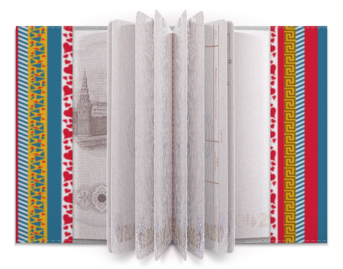 Заказать обложку для паспорта в Москве. Обложка для паспорта FUSION STRIPS от ELENA ZHARINOVA - готовые дизайны и нанесение принтов.
