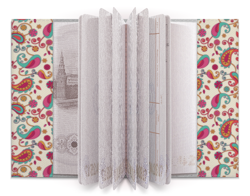 Заказать обложку для паспорта в Москве. Обложка для паспорта Индийский узор от BeliySlon - готовые дизайны и нанесение принтов.