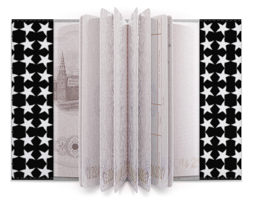Заказать обложку для паспорта в Москве. Обложка для паспорта Звездочки от black cat - готовые дизайны и нанесение принтов.