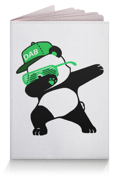 Заказать обложку для паспорта в Москве. Обложка для паспорта Dab Panda  от DESIGNER   - готовые дизайны и нанесение принтов.