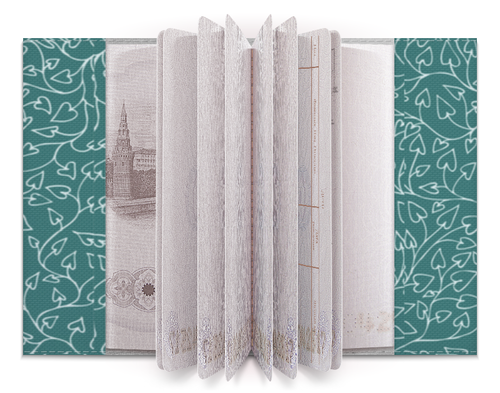 Заказать обложку для паспорта в Москве. Обложка для паспорта Узор с мелкими сердечками от Yashroom - готовые дизайны и нанесение принтов.