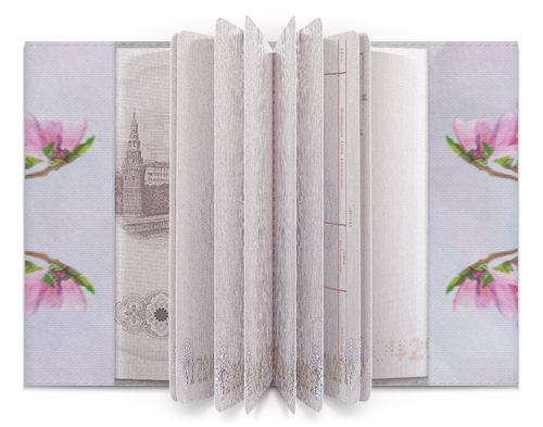 Заказать обложку для паспорта в Москве. Обложка для паспорта Магнолия от artoutloop - готовые дизайны и нанесение принтов.