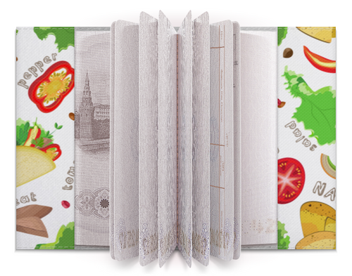 Заказать обложку для паспорта в Москве. Обложка для паспорта Мексиканские Такос от IrinkaArt  - готовые дизайны и нанесение принтов.