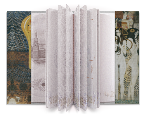 Заказать обложку для паспорта в Москве. Обложка для паспорта Враждебные силы (Густав Климт) от trend - готовые дизайны и нанесение принтов.