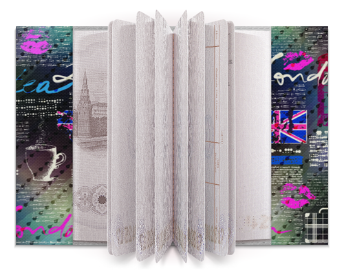 Заказать обложку для паспорта в Москве. Обложка для паспорта Лондон  от T-shirt print  - готовые дизайны и нанесение принтов.