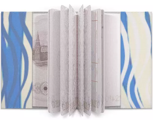 Заказать обложку для паспорта в Москве. Обложка для паспорта Волновое пространство от Ekaterina Ulyanova - готовые дизайны и нанесение принтов.