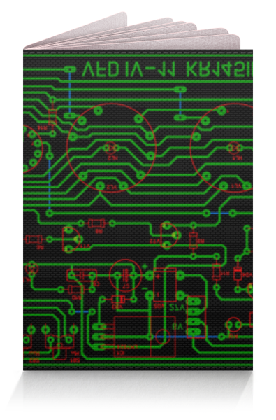 Заказать обложку для паспорта в Москве. Обложка для паспорта Печатная плата от posterman - готовые дизайны и нанесение принтов.