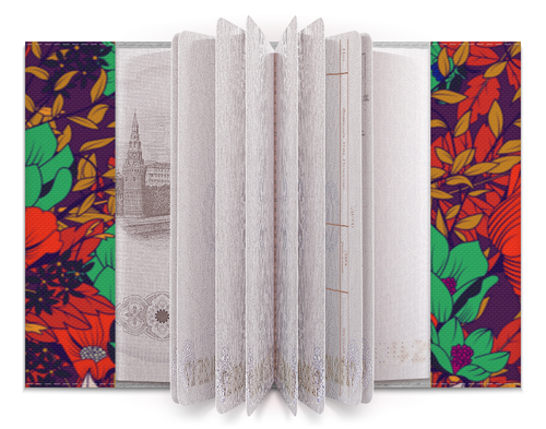 Заказать обложку для паспорта в Москве. Обложка для паспорта Цветочная от BeliySlon - готовые дизайны и нанесение принтов.