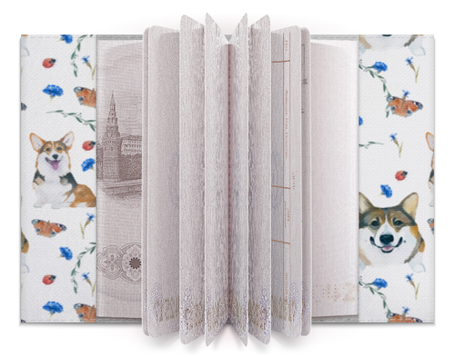 Заказать обложку для паспорта в Москве. Обложка для паспорта корги лето от juliafast77 - готовые дизайны и нанесение принтов.