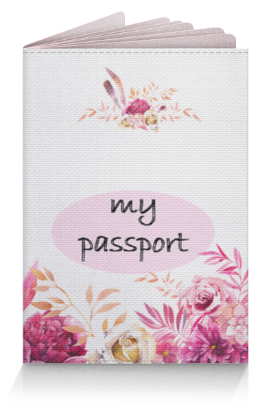 Заказать обложку для паспорта в Москве. Обложка для паспорта Цветы от solariren - готовые дизайны и нанесение принтов.