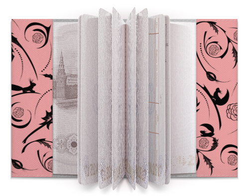 Заказать обложку для паспорта в Москве. Обложка для паспорта БЕЛКИ НА ВЕТКЕ ПАТТЕРН от ELENA ZHARINOVA - готовые дизайны и нанесение принтов.