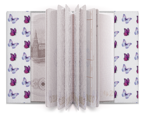 Заказать обложку для паспорта в Москве. Обложка для паспорта бабочки от Mari_M - готовые дизайны и нанесение принтов.