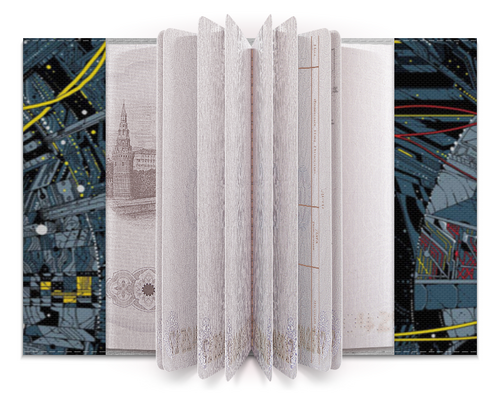 Заказать обложку для паспорта в Москве. Обложка для паспорта Призрак в доспехах (Мотоко) от GeekFox  - готовые дизайны и нанесение принтов.