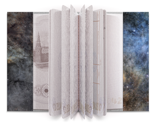 Заказать обложку для паспорта в Москве. Обложка для паспорта Космос от icase - готовые дизайны и нанесение принтов.