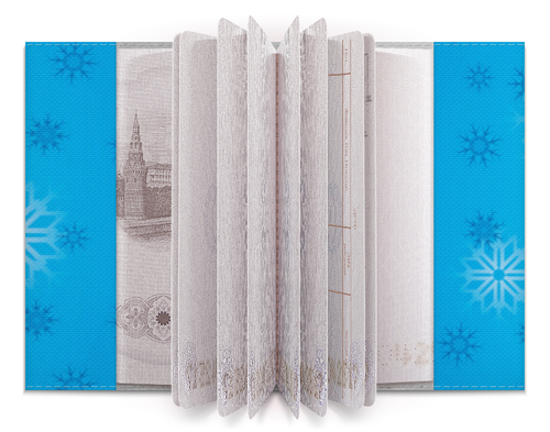 Заказать обложку для паспорта в Москве. Обложка для паспорта Снежинка от valezar - готовые дизайны и нанесение принтов.