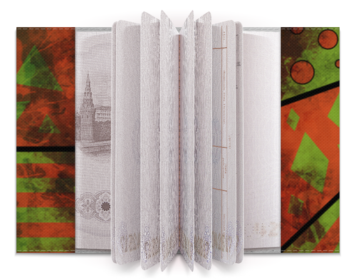 Заказать обложку для паспорта в Москве. Обложка для паспорта Яркая геометрия от Ordwen - готовые дизайны и нанесение принтов.