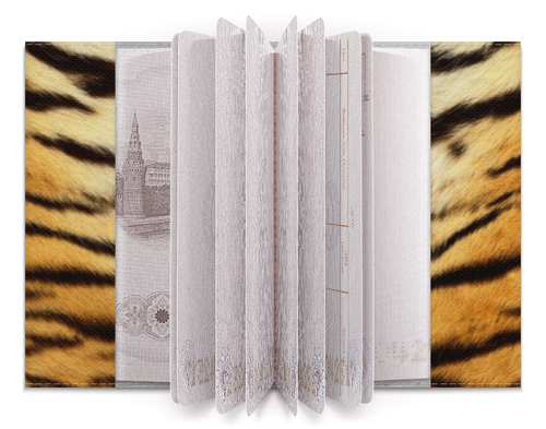 Заказать обложку для паспорта в Москве. Обложка для паспорта Тигровый стиль от Nalivaev - готовые дизайны и нанесение принтов.