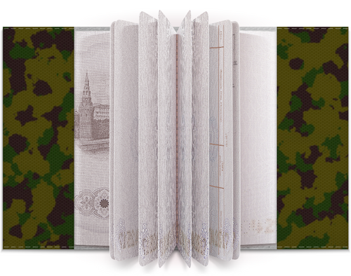 Заказать обложку для паспорта в Москве. Обложка для паспорта Камуфляж от YellowCloverShop - готовые дизайны и нанесение принтов.