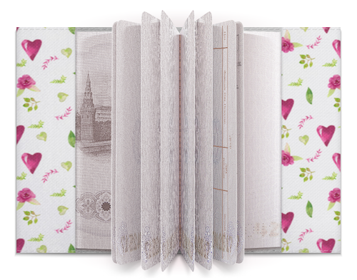 Заказать обложку для паспорта в Москве. Обложка для паспорта Любовь от juliafast77 - готовые дизайны и нанесение принтов.