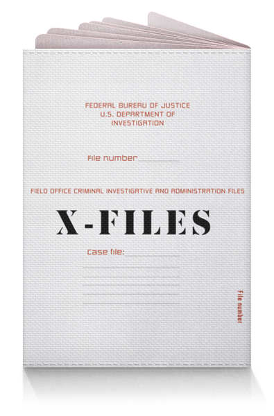 Заказать обложку для паспорта в Москве. Обложка для паспорта X-files от GeekFox  - готовые дизайны и нанесение принтов.