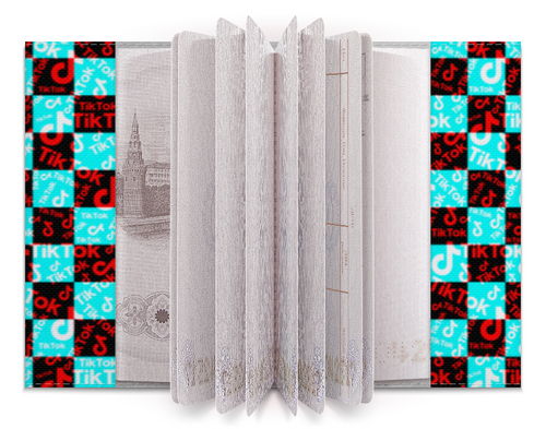 Заказать обложку для паспорта в Москве. Обложка для паспорта Tik Tok от THE_NISE  - готовые дизайны и нанесение принтов.