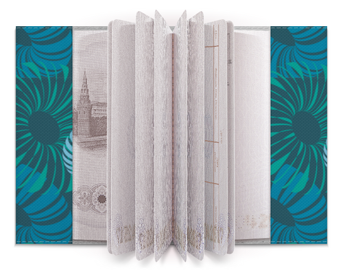 Заказать обложку для паспорта в Москве. Обложка для паспорта Абстрактный орнамент из ажурных 3D объектов. от IrinkaArt  - готовые дизайны и нанесение принтов.