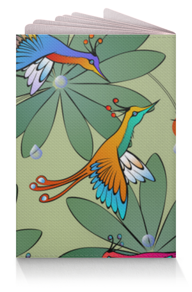 Заказать обложку для паспорта в Москве. Обложка для паспорта LOVELY BIRDS от ELENA ZHARINOVA - готовые дизайны и нанесение принтов.