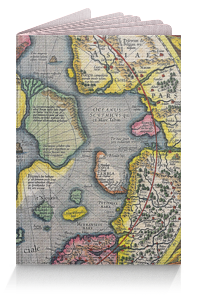 Заказать обложку для паспорта в Москве. Обложка для паспорта Mercator Hondius Map of the Arctic -1628 от Axis - готовые дизайны и нанесение принтов.