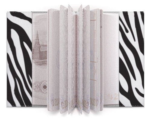 Заказать обложку для паспорта в Москве. Обложка для паспорта Зебра от BeliySlon - готовые дизайны и нанесение принтов.