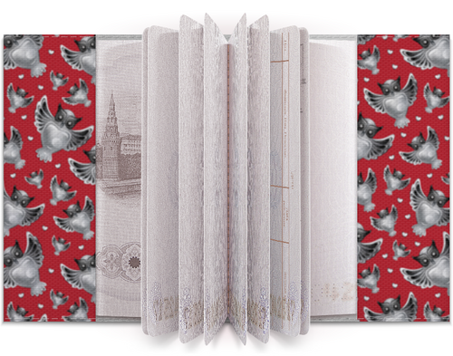 Заказать обложку для паспорта в Москве. Обложка для паспорта Серебряные совы от ELENA ZHARINOVA - готовые дизайны и нанесение принтов.
