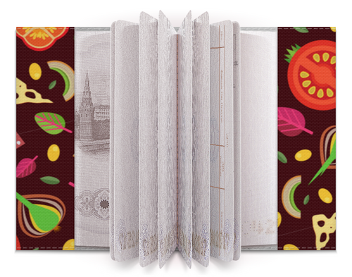 Заказать обложку для паспорта в Москве. Обложка для паспорта Кусочки овощей от IrinkaArt  - готовые дизайны и нанесение принтов.