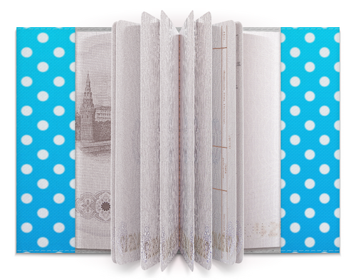 Заказать обложку для паспорта в Москве. Обложка для паспорта Белые кружки от bd-art  - готовые дизайны и нанесение принтов.