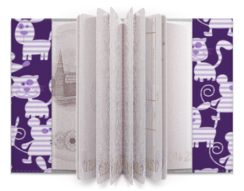 Заказать обложку для паспорта в Москве. Обложка для паспорта Коты, мыши и собаки от valezar - готовые дизайны и нанесение принтов.