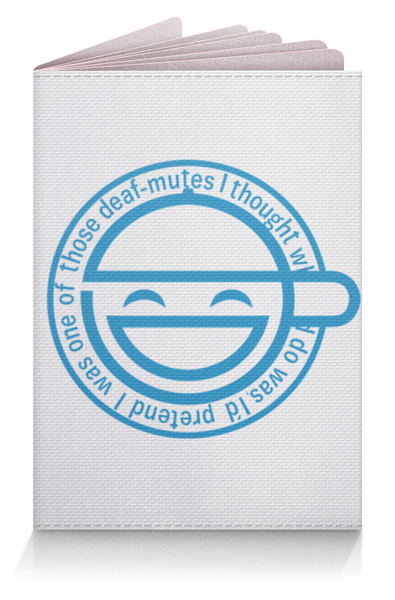 Заказать обложку для паспорта в Москве. Обложка для паспорта Смеющийся человек от GeekFox  - готовые дизайны и нанесение принтов.