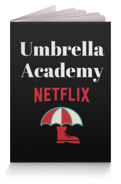 Заказать обложку для паспорта в Москве. Обложка для паспорта UMBRELLA ACADEMY от robus - готовые дизайны и нанесение принтов.