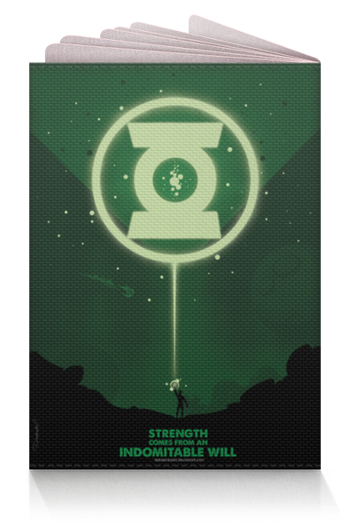 Заказать обложку для паспорта в Москве. Обложка для паспорта Green Lantern/Зеленый Фонарь  от crash - готовые дизайны и нанесение принтов.