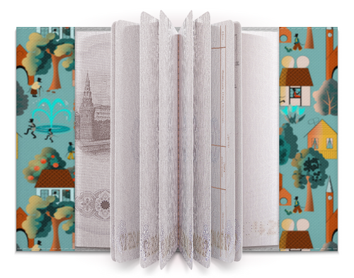 Заказать обложку для паспорта в Москве. Обложка для паспорта МЫШГОРОД от ELENA ZHARINOVA - готовые дизайны и нанесение принтов.