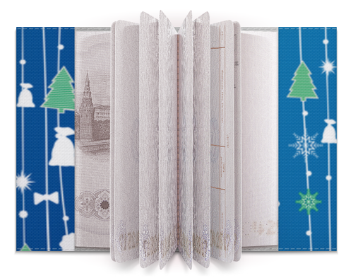 Заказать обложку для паспорта в Москве. Обложка для паспорта Новый Год от skynatural - готовые дизайны и нанесение принтов.
