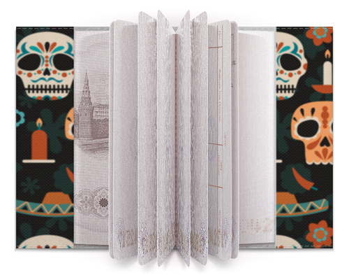 Заказать обложку для паспорта в Москве. Обложка для паспорта Хеллоуин веселый от Franka  - готовые дизайны и нанесение принтов.