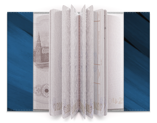 Заказать обложку для паспорта в Москве. Обложка для паспорта Синяя абстракция от BeliySlon - готовые дизайны и нанесение принтов.