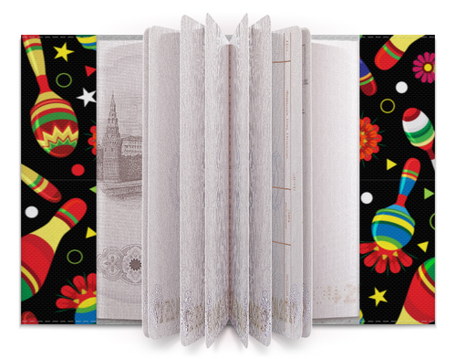Заказать обложку для паспорта в Москве. Обложка для паспорта Веселье от IrinkaArt  - готовые дизайны и нанесение принтов.