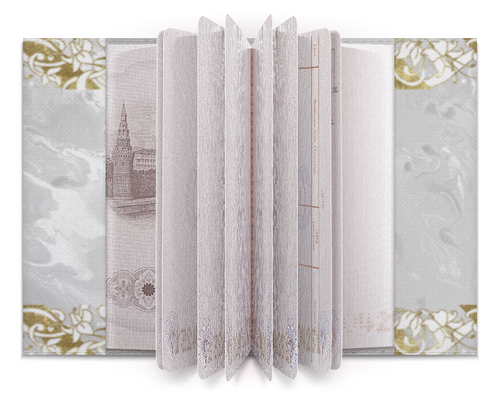 Заказать обложку для паспорта в Москве. Обложка для паспорта Королевские лили с золотым блеском (1) от eszadesign - готовые дизайны и нанесение принтов.