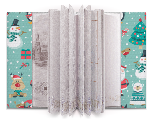 Заказать обложку для паспорта в Москве. Обложка для паспорта С новым годом от FireFoxa - готовые дизайны и нанесение принтов.
