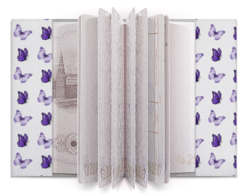 Заказать обложку для паспорта в Москве. Обложка для паспорта бабочки от Mari_M - готовые дизайны и нанесение принтов.