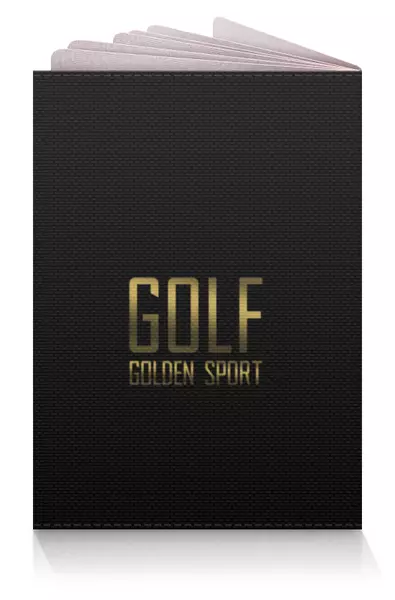Заказать обложку для паспорта в Москве. Обложка для паспорта  Golf - Gold edition от Nos  - готовые дизайны и нанесение принтов.